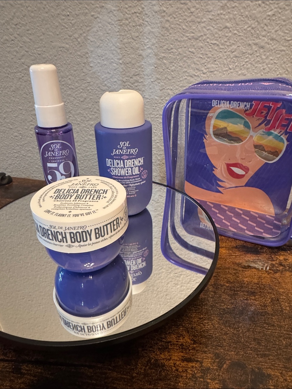 Sol de Janeiro Purple Delicia Drench Body Butter & Shower Oil Gift Set